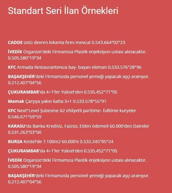 Seri İlanlar